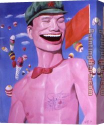 A Rank Soldier of The 7th Hussar Regiment Canvas Paintings - Soldier by Yue Minjun