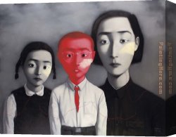 Family Canvas Paintings - A Big Family by Zhang Xiaogang