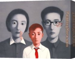 Family Canvas Paintings - Big Family by Zhang Xiaogang