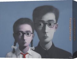 Surrealism Canvas Paintings - Bloodline by Zhang Xiaogang