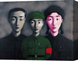 Family Canvas Paintings - The Big Family No. 3 by Zhang Xiaogang
