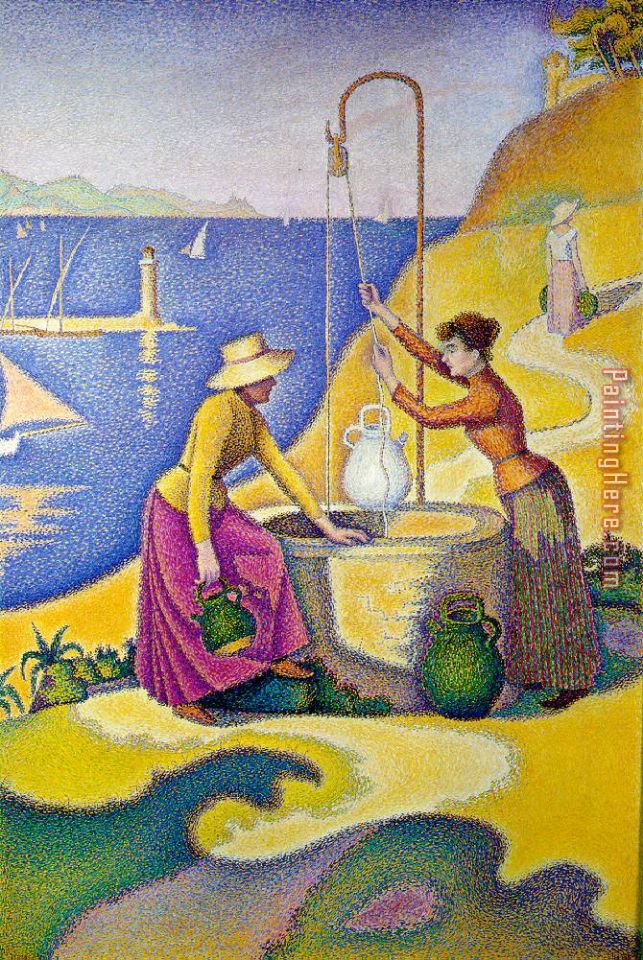 Women at The Well by Paul Signac painting - 2011 Women at The Well by Paul Signac art painting
