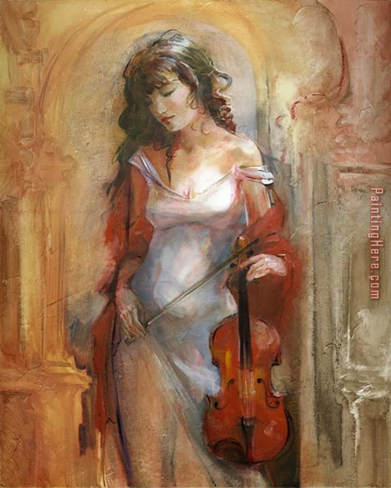 Fiddler Violinist painting - 2017 new Fiddler Violinist art painting