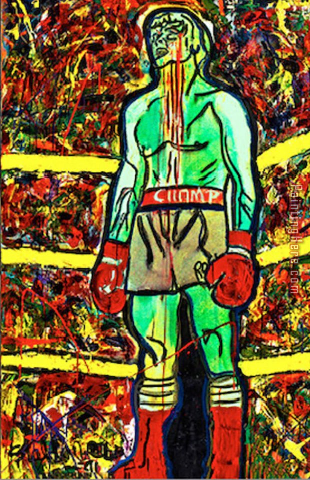 Boxing Paintings - Boxing Champ by 2017 new