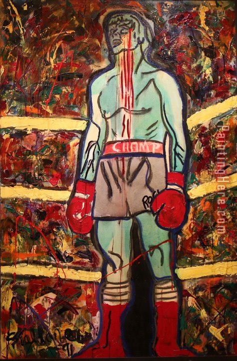 Boxing Paintings - Boxing Champion by 2017 new