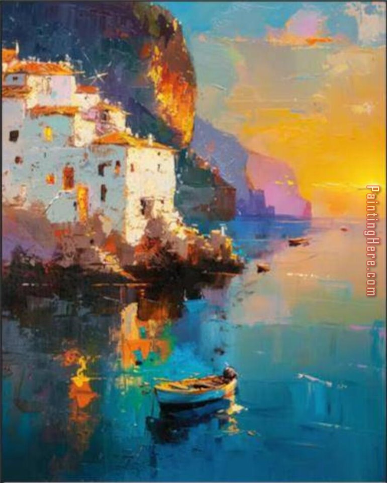 Sunset Scene by 2017 new