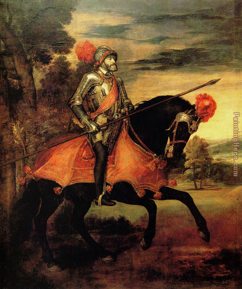 Emperor Charles painting - Titian Emperor Charles art painting