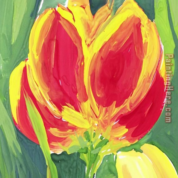 Tulip Paintings - Riotous Tulips VI by Alfred Gockel