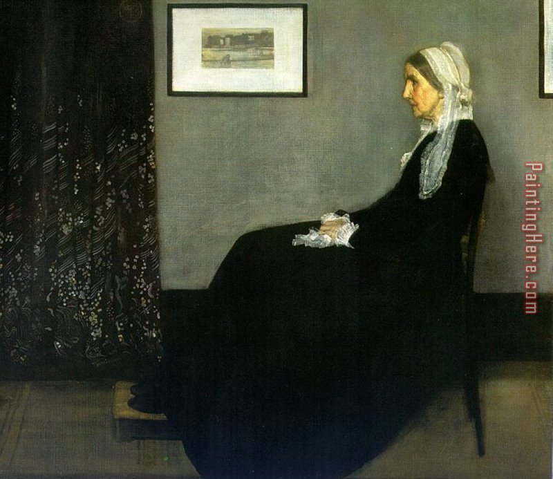 James Abbott Mcneill Whistler Paintings - Whistlers Mother by James Abbott McNeill Whistler