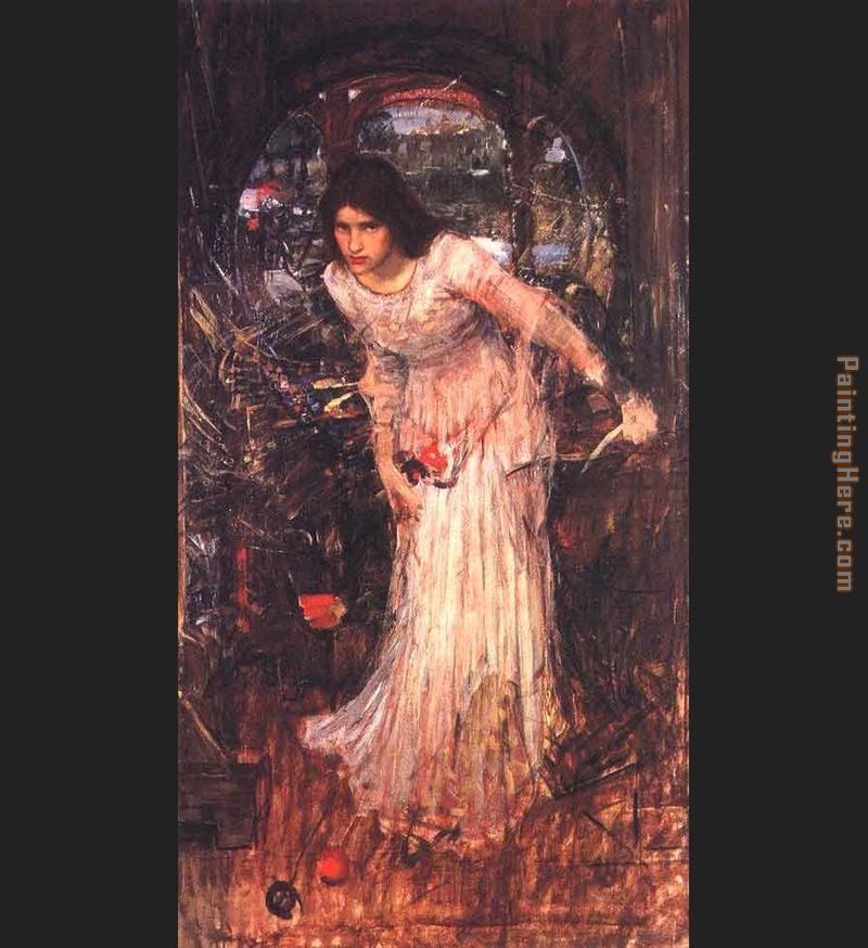 chinese dress ladies The Lady of Shalott by John William Waterhouse, 3d Printed with textur   kutluart