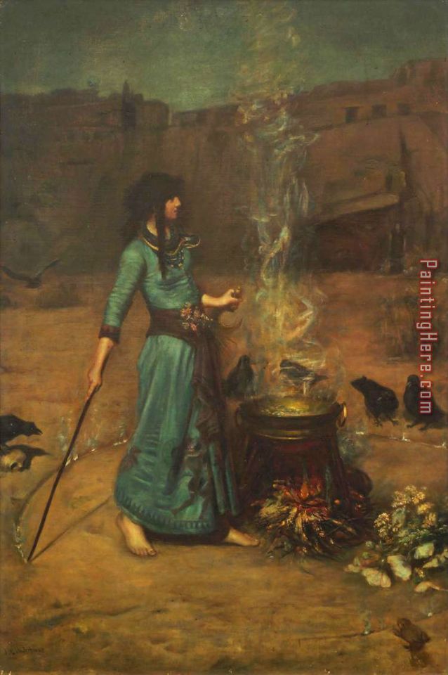 The Magic Circle II painting - John William Waterhouse The Magic Circle II art painting