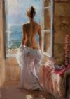 Vicente Romero Redondo Looking Through Window painting