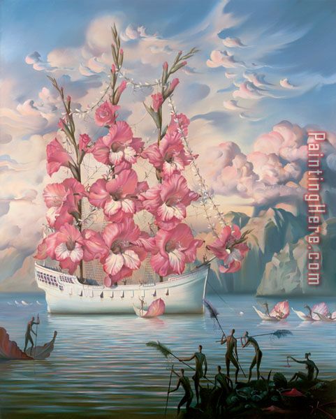 Arrival of The Flower Ship painting - Vladimir Kush Arrival of The Flower Ship art painting
