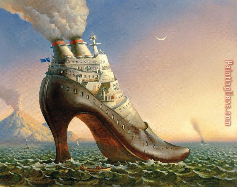 Full Steam Ahead painting - Vladimir Kush Full Steam Ahead art painting