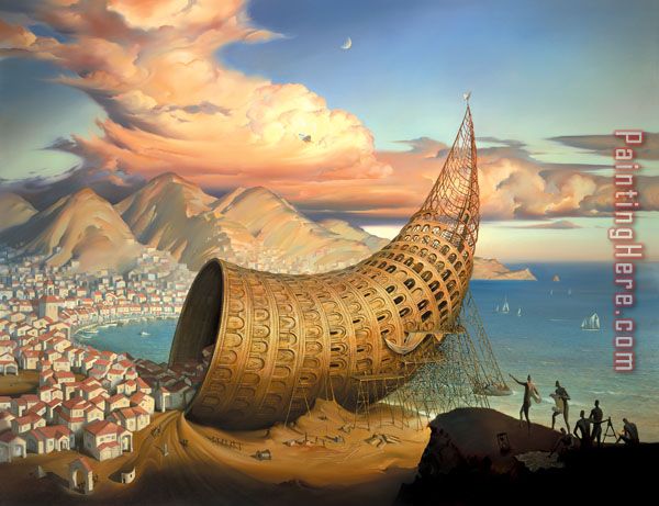 Horn of Babel painting - Vladimir Kush Horn of Babel art painting