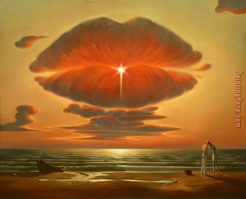 The Farewell Kiss painting - Vladimir Kush The Farewell Kiss art painting