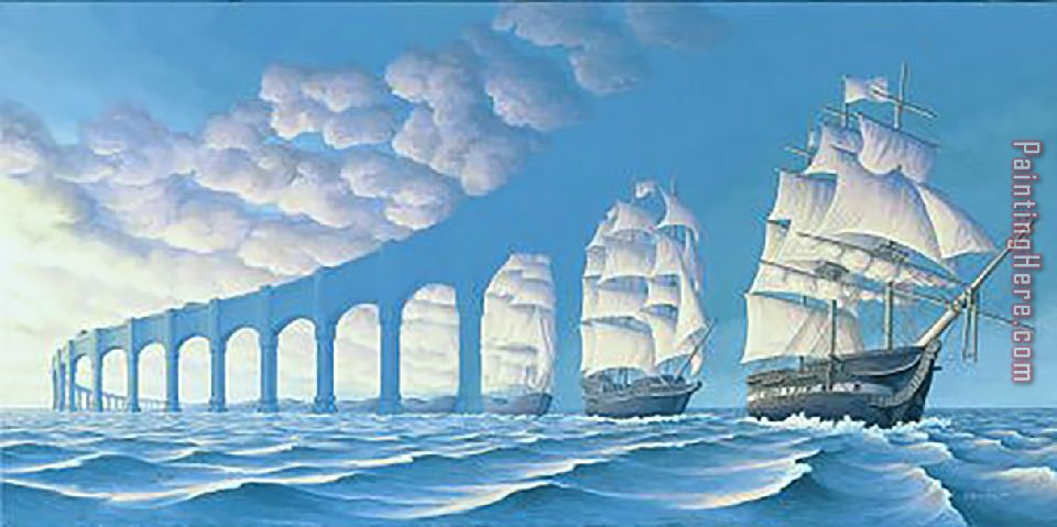 The Sunset Sails painting - Vladimir Kush The Sunset Sails art painting