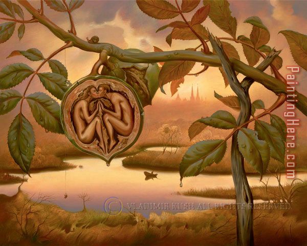 Walnut of Eden painting - Vladimir Kush Walnut of Eden art painting