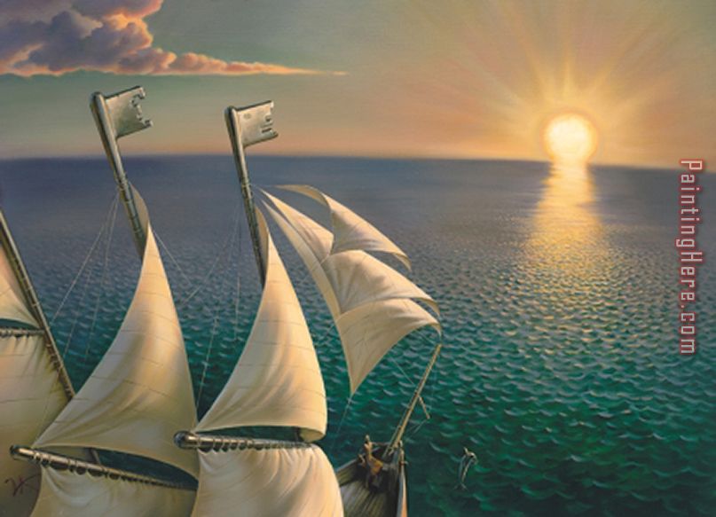 Western Passage painting - Vladimir Kush Western Passage art painting