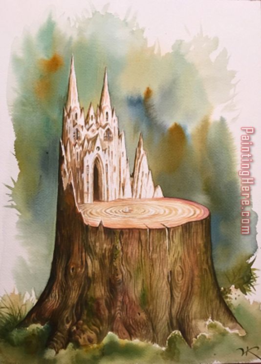 Wood And Stone painting - Vladimir Kush Wood And Stone art painting